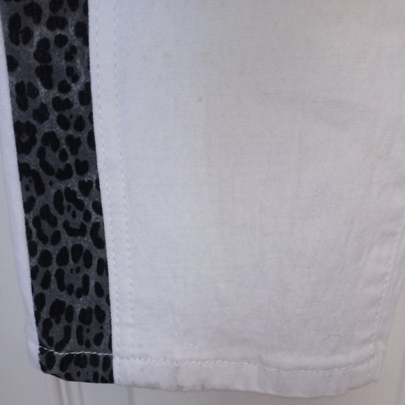RARE NWOT Y2K DG2 Skinny Jeans Leopard Embellished Stripe 8 TALL LONG - Picture 5 of 8